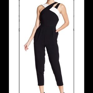 Maggy London Black and White Jumpsuit